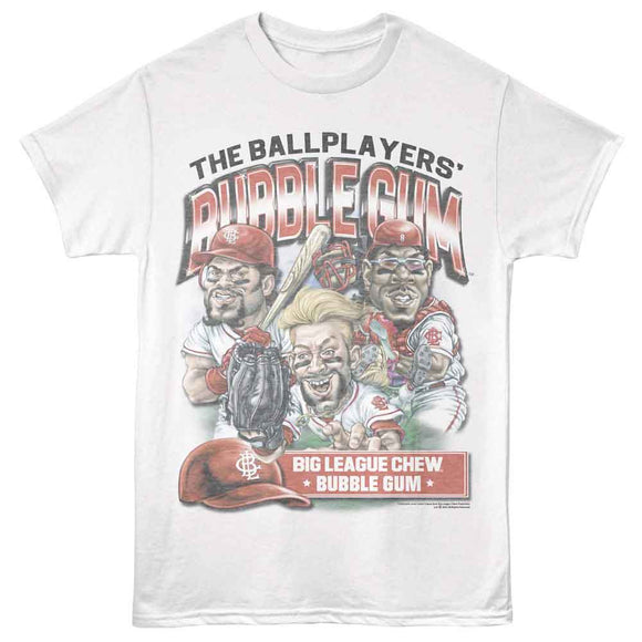 Big League Chew-Big League Chew Ballplayers Gum Team-White Adult S/S T-Shirt - White