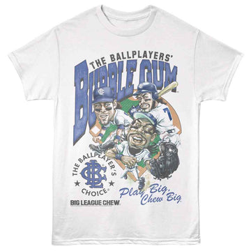 Big League Chew-Big League Chew Diamond-White Adult S/S T-Shirt - White