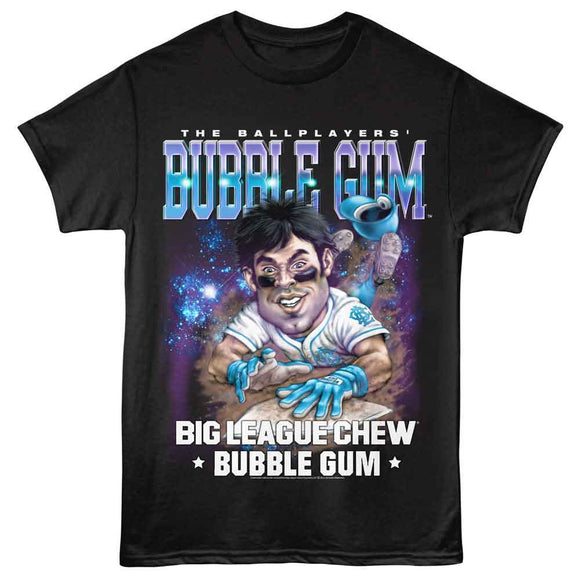 Big League Chew-Big League Chew Slide To Base-Black Adult S/S T-Shirt - Black