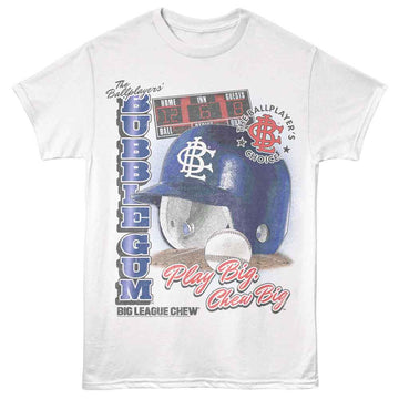 Big League Chew-Big League Chew Helmet And Scoreboard-White Adult S/S T-Shirt - White