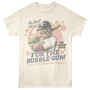 Big League Chew-Big League Chew Just Here For Gum-Natural Adult S/S T-Shirt - Natural