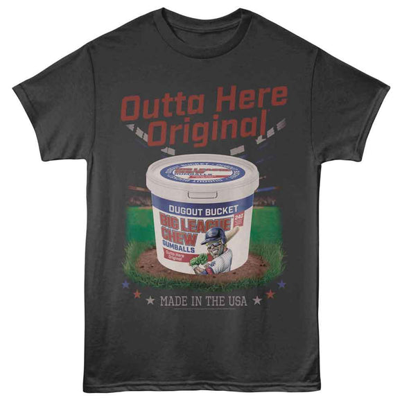 Big League Chew-Big League Chew Dugout Bucket-Smoke Adult S/S T-Shirt - Smoke