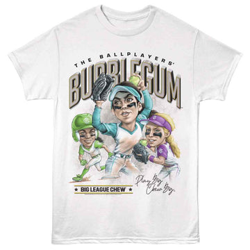 Big League Chew-Big League Chew Soft Ballplayers-White Adult S/S T-Shirt - White
