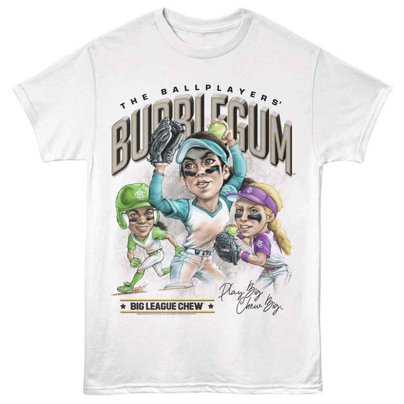 Big League Chew-Big League Chew Soft Ballplayers-White Adult S/S T-Shirt - White