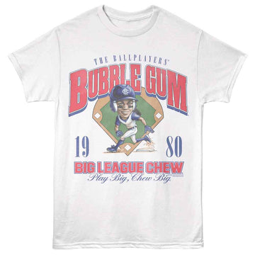 Big League Chew-Big League Chew Running And Field-White Adult S/S T-Shirt - White