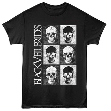 Black Veil Brides-Bvb Skulls-Black Adult S/S T-Shirt - Black