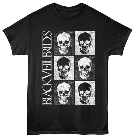 Black Veil Brides-Bvb Skulls-Black Adult S/S T-Shirt - Black