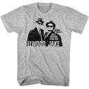 The Blues Brothers-Mission From God-Gray Heather Adult S/S T-Shirt - Gray Heather