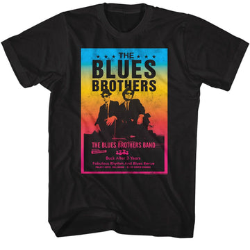 The Blues Brothers-Poster-Black Adult S/S T-Shirt - Black
