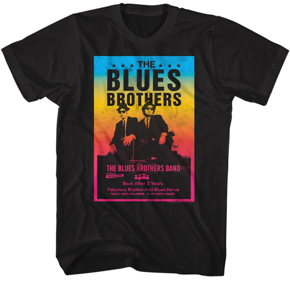 The Blues Brothers-Poster-Black Adult S/S T-Shirt - Black