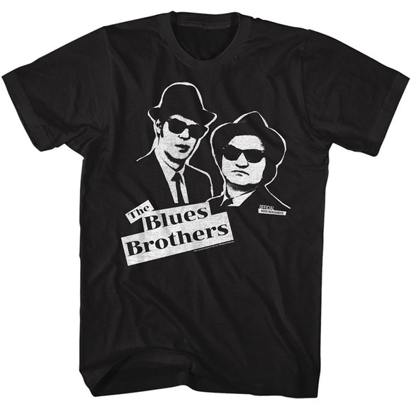 The Blues Brothers-Blues Bros-Black Adult S/S T-Shirt - Black