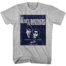 The Blues Brothers-Poster-Gray Heather Adult S/S T-Shirt - Gray Heather