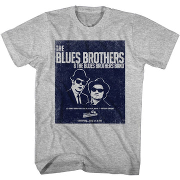 The Blues Brothers-Poster-Gray Heather Adult S/S T-Shirt - Gray Heather