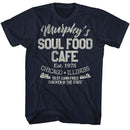 The Blues Brothers-Soul Food Cafe-Navy Adult S/S T-Shirt - Navy