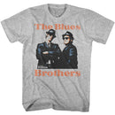The Blues Brothers-Blues Bros-Gray Heather Adult S/S T-Shirt - Gray Heather