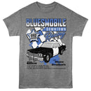 The Blues Brothers-The Blues Brothers Bluesmobile-Graphite Heather Adult S/S T-Shirt - Graphite Heather
