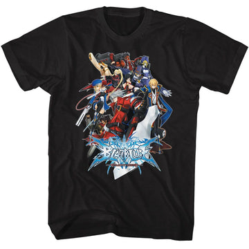 Blazblue-Blazblue Calamity Trigger-Black Adult S/S T-Shirt - Black