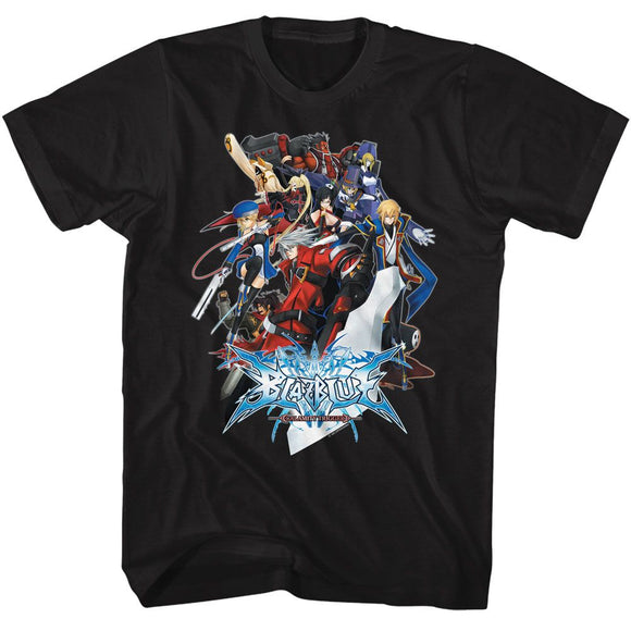 Blazblue-Blazblue Calamity Trigger-Black Adult S/S T-Shirt - Black