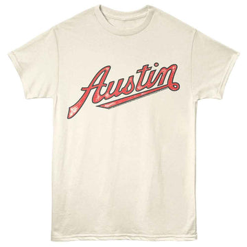 British Motor Heritage-Bmh Austin Script Logo-Natural Adult S/S T-Shirt - Natural