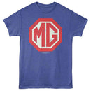 British Motor Heritage-Bmh Mg Crest Logo-Royal Heather Adult S/S T-Shirt - Royal Heather