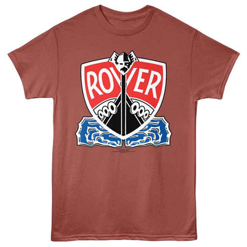 British Motor Heritage-Bmh Rover Shield Logo-Terracotta Adult S/S T-Shirt - Terracotta