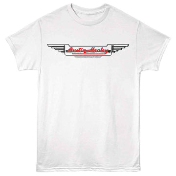 British Motor Heritage-Bmh Austin Healey Wings Logo-White Adult S/S T-Shirt - White