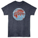 British Motor Heritage-Bmh Triumph Globe Logo-Navy Heather Adult S/S T-Shirt - Navy Heather