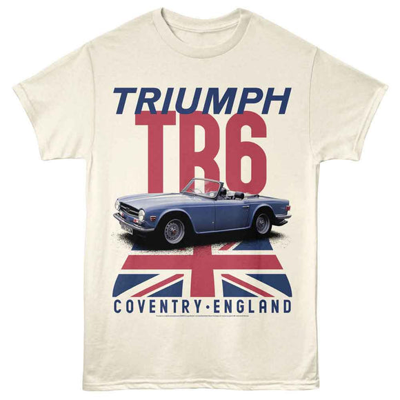 British Motor Heritage-Bmh Tr6-Natural Adult S/S T-Shirt - Natural