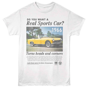 British Motor Heritage-Bmh A Real Sports Car-White Adult S/S T-Shirt - White