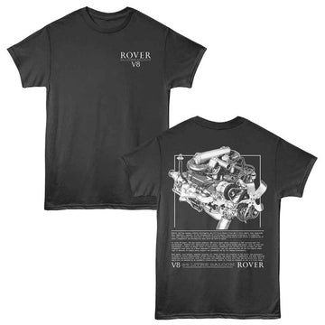 British Motor Heritage-Bmg Rover V8-Smoke Adult S/S T-Shirt ***F&B*** - Smoke