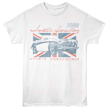 British Motor Heritage-British Motor Heritage Healey 3000-White Adult S/S T-Shirt - White
