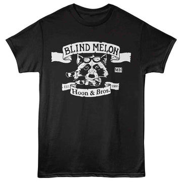 Blind Melon-Blind Melon Hoon And Bros Raccoon-Black Adult S/S T-Shirt - Black