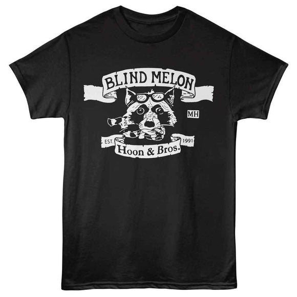 Blind Melon-Blind Melon Hoon And Bros Raccoon-Black Adult S/S T-Shirt - Black