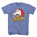 Bill And Ted-Stallyns-Light Blue Heather Adult S/S T-Shirt - Light Blue Heather