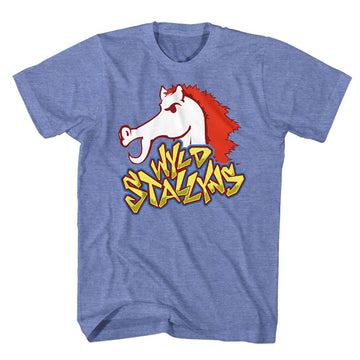 Bill And Ted-Stallyns-Light Blue Heather Adult S/S T-Shirt - Light Blue Heather