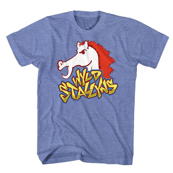Bill And Ted-Stallyns-Light Blue Heather Adult S/S T-Shirt - Light Blue Heather