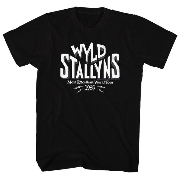 Bill And Ted-Wyld Stallions-Black Adult S/S T-Shirt - Black