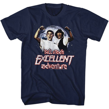 Bill And Ted-Excellent-Navy Adult S/S T-Shirt - Navy