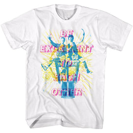 Bill And Ted-Overlays-White Adult S/S T-Shirt - White