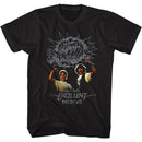 Bill And Ted-Gray Wyld Stalyns-Black Adult S/S T-Shirt - Black
