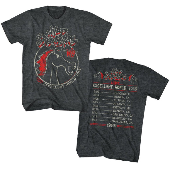 Bill And Ted-Most Excellent Tour-Black Heather Adult S/S T-Shirt ***F&B*** - Black Heather