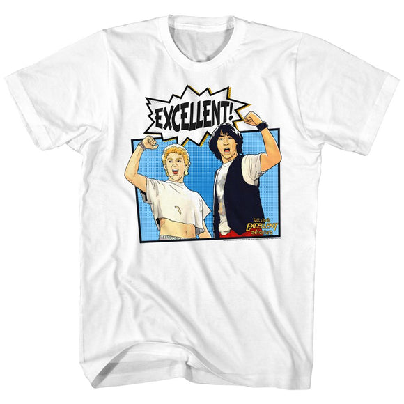 Bill And Ted-Comic-White Adult S/S T-Shirt - White