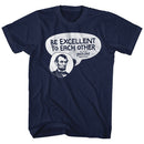 Bill And Ted-Excellentabe-Navy Adult S/S T-Shirt - Navy
