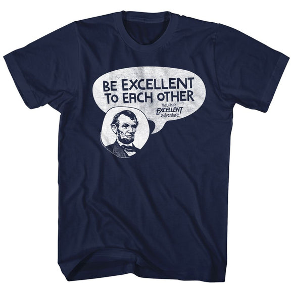 Bill And Ted-Excellentabe-Navy Adult S/S T-Shirt - Navy