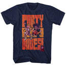 Bill And Ted-Partydudes-Navy Adult S/S T-Shirt - Navy