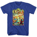 Bill And Ted-Stained Glass-Royal Adult S/S T-Shirt - Royal