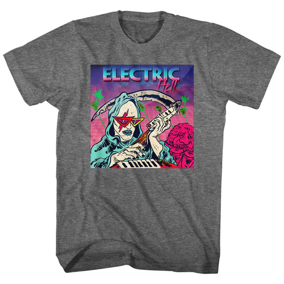 Bill And Ted-Electric Hell-Graphite Heather Adult S/S T-Shirt - Graphite Heather