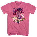 Bill And Ted-Wyld-Retro Pink Heather Adult S/S T-Shirt - Retro Pink Heather