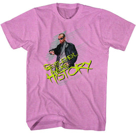 Bill And Ted-Gwh-Neon Purple Heather Adult S/S T-Shirt - Neon Purple Heather