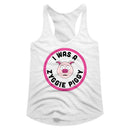 Bill And Ted-Zyggie Piggy-White Ladies Slimfit Racerback-S - White